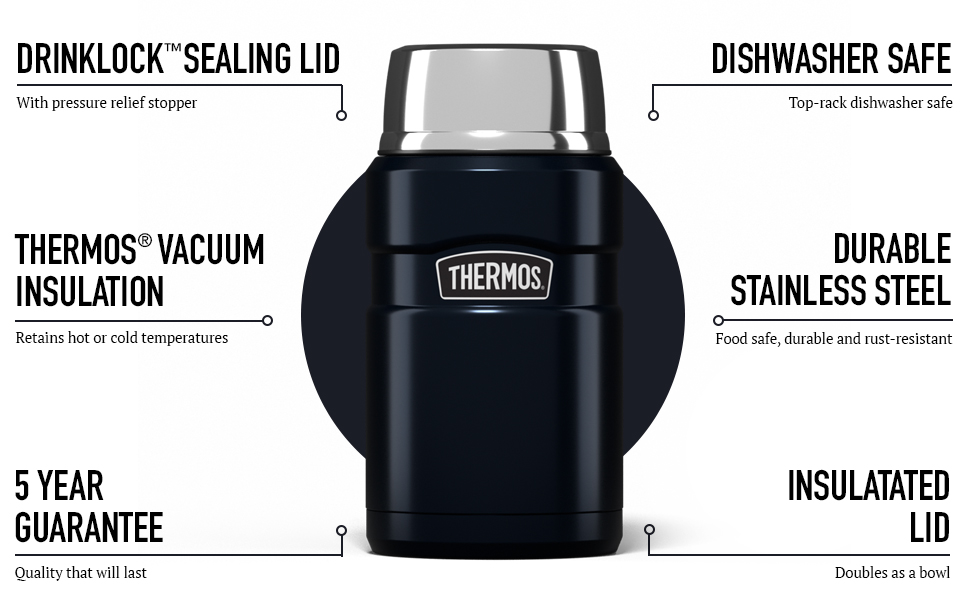 Термос із нержавіючої сталі Isolierbehälter, 710 мл, колір Midnight Blue