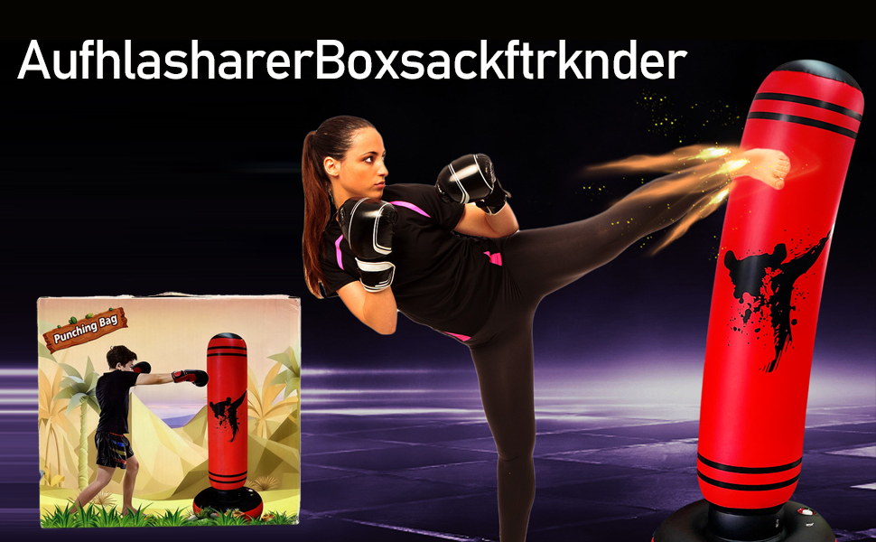 Дитячий боксерський мішок для ударів, 168 см, надувний, для карате, кікбоксингу, Taekwondo, MMA, подарунок для хлопчиків та дівчаток