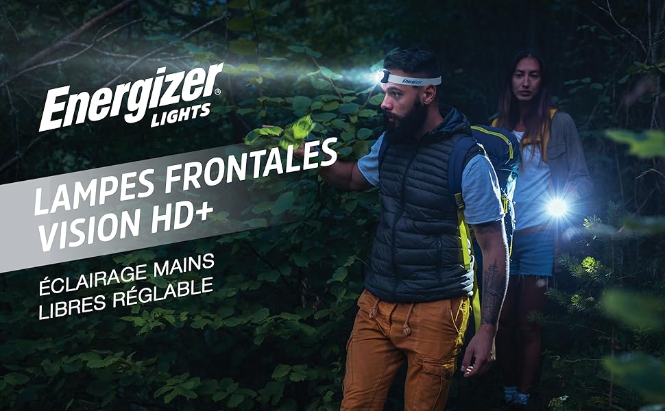 Ліхтар на лоб Energizer LED, супер яскравий налобний ліхтар для кемпінгу, відпочинку на природі та походів, батарея в комплекті, колір: іржаво-червоний (Forest Green: Нова модель)