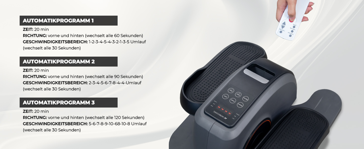 Велотренажер Mobiclinic Mini Bike Veleta з LCD-дисплеєм та регульованим опором, 10 швидкостей, 3 програми, для літніх людей