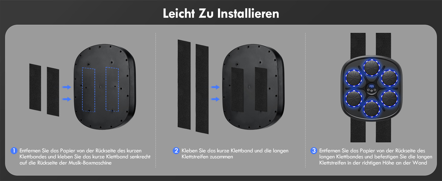 Музична бокс-машина для дорослих і дітей, Bluetooth, з LED підсвічуванням, боксерськими рукавичками, 9 режимами швидкості та лічильником ударів, електронний тренажер для боксу