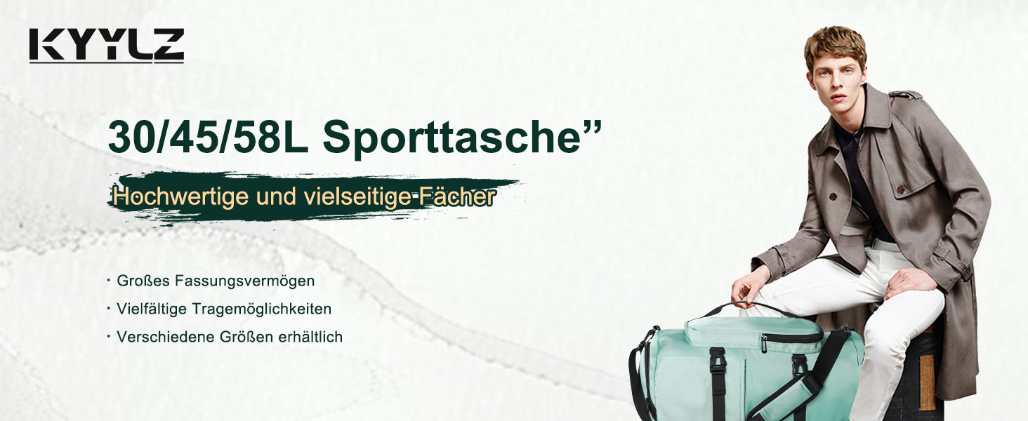 Спортивна сумка для чоловіків та жінок, 30L. Рюкзак з відділенням для взуття та мокрих речей. Ідеально для плавання, спорту, йоги, футболу (зелена, 30L)