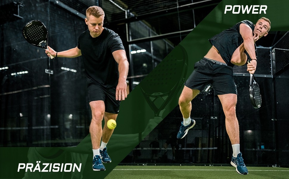 RYZE Pegasus: Пadel-ракетка з 100% карбону - максимальна потужність та контроль - 360г, унісекс. Комплект з чохлом