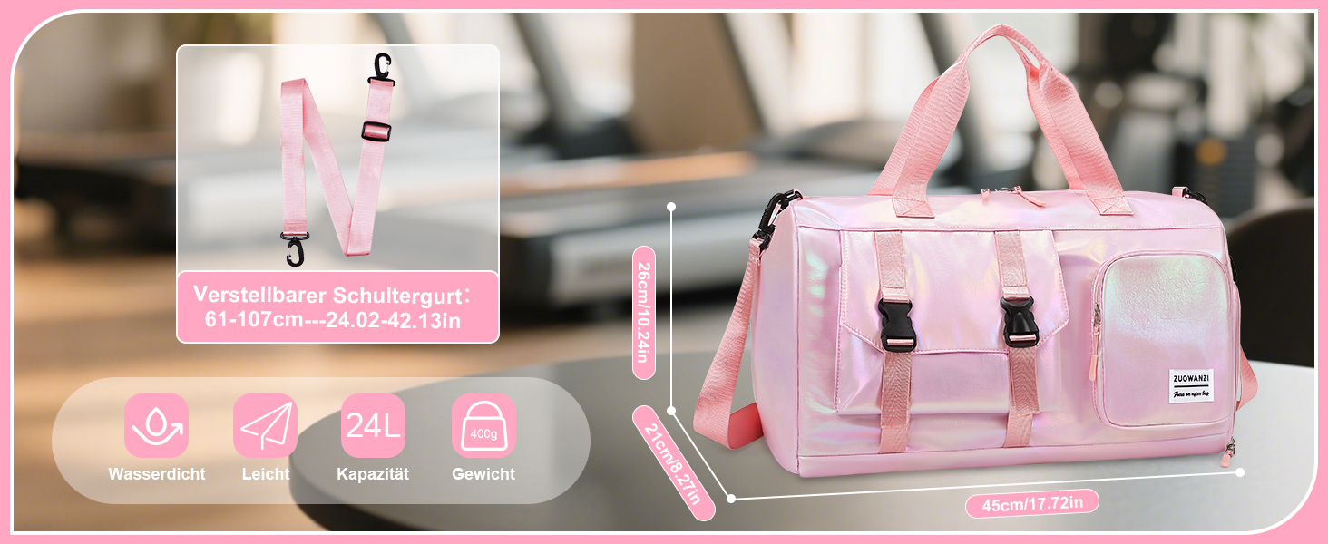 Спортивна сумка Tokeya для жінок: водонепроникна сумка для плавання, гімнастика, спортзал, подорожі (бежева)