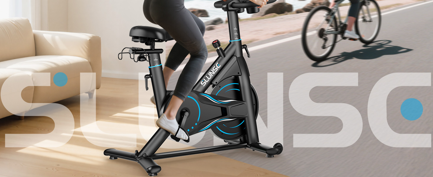 Hometrainer Neu SLUNSE 2025: велотренажер з магнітним опором, LCD-дисплеєм, підтримкою додатків та вагою до 180 кг (зелений/синій)