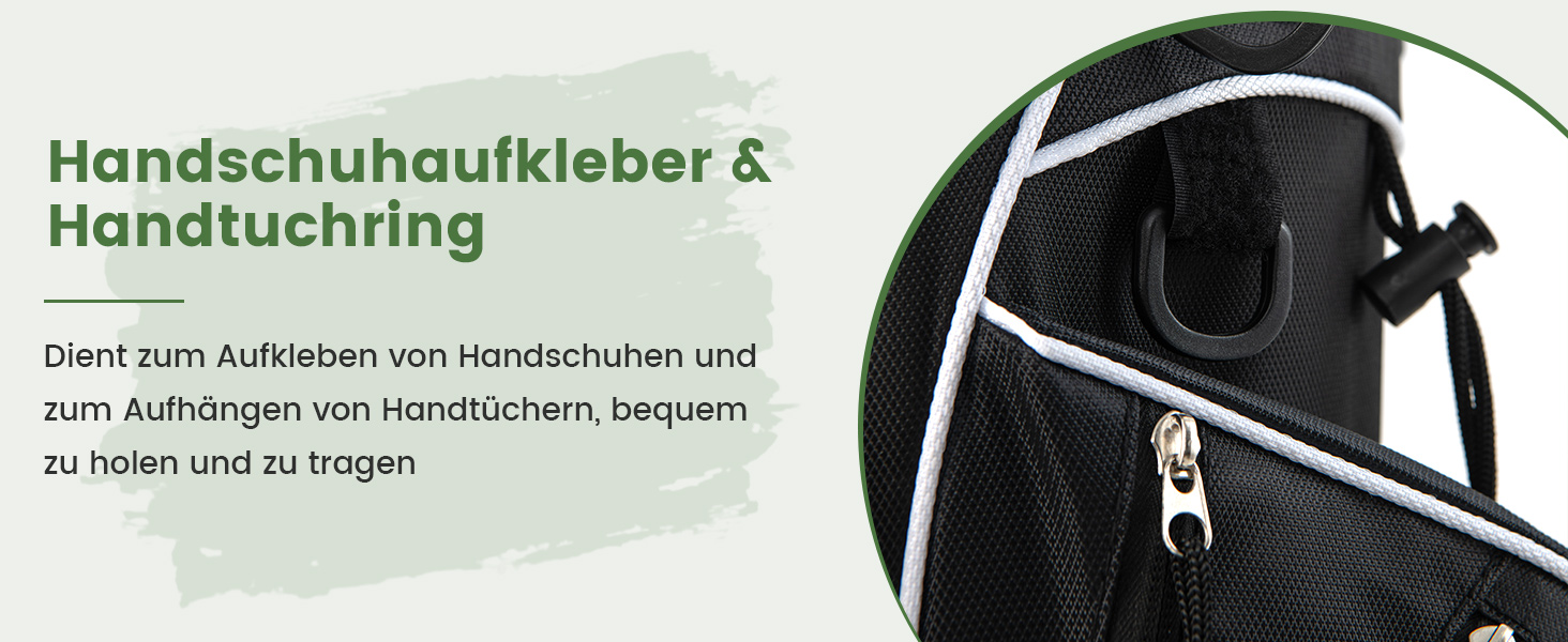 Чорна сумка для гольфу COSTWAY з підставкою, водонепроникною кришкою та 4 відділеннями, легка переносна сумка з відділенням для головок та ременем, для жінок та чоловіків
