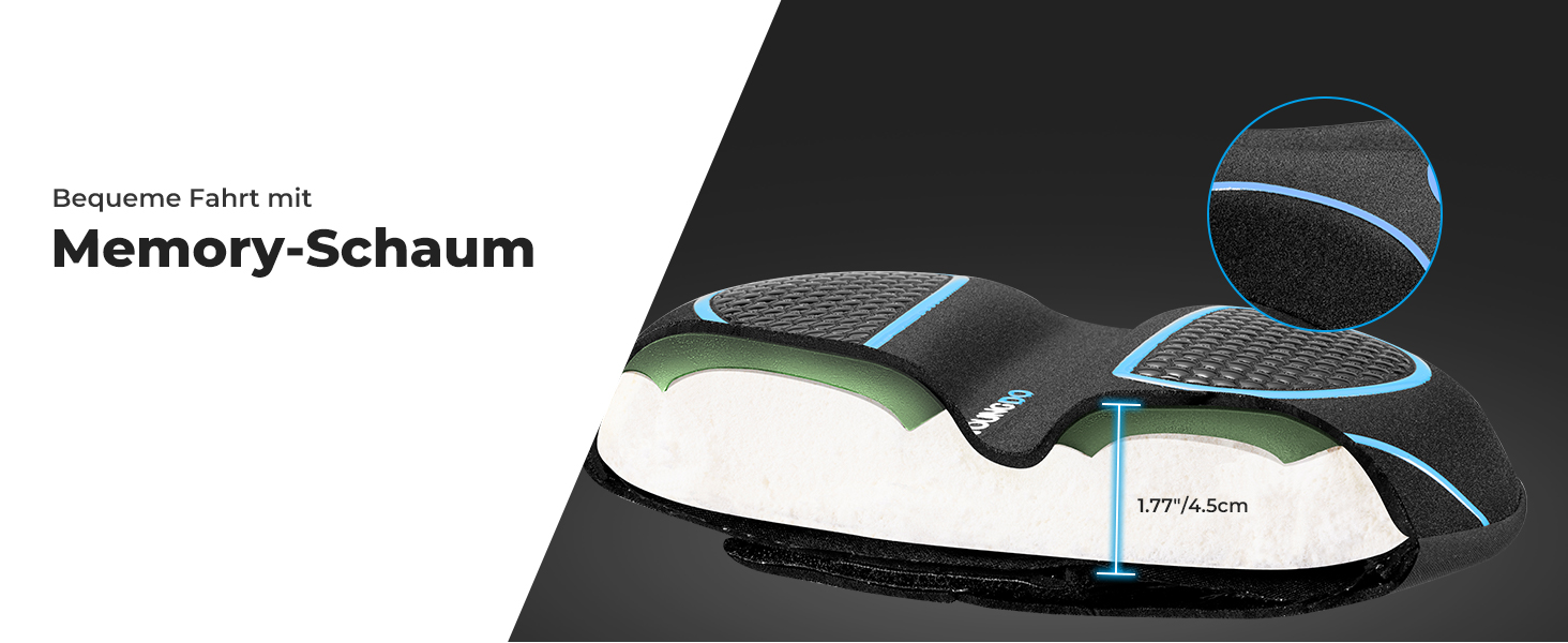 Накидка на сидіння велосипедне, гелеве, ергономічне, з дощем, для жінок та чоловіків (блакитне, широке)