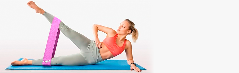 Еспандери Edifit Fitnessbänder 3 рівня опору для фітнесу, йоги, пілатесу (чорний, сірий, світло-сірий)