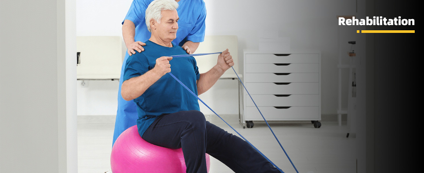 Еластичні гумки для фітнесу, тренувань та розтяжки, 6 шт. (синій, зелений, фіолетовий, жовтий, помаранчевий, чорний)