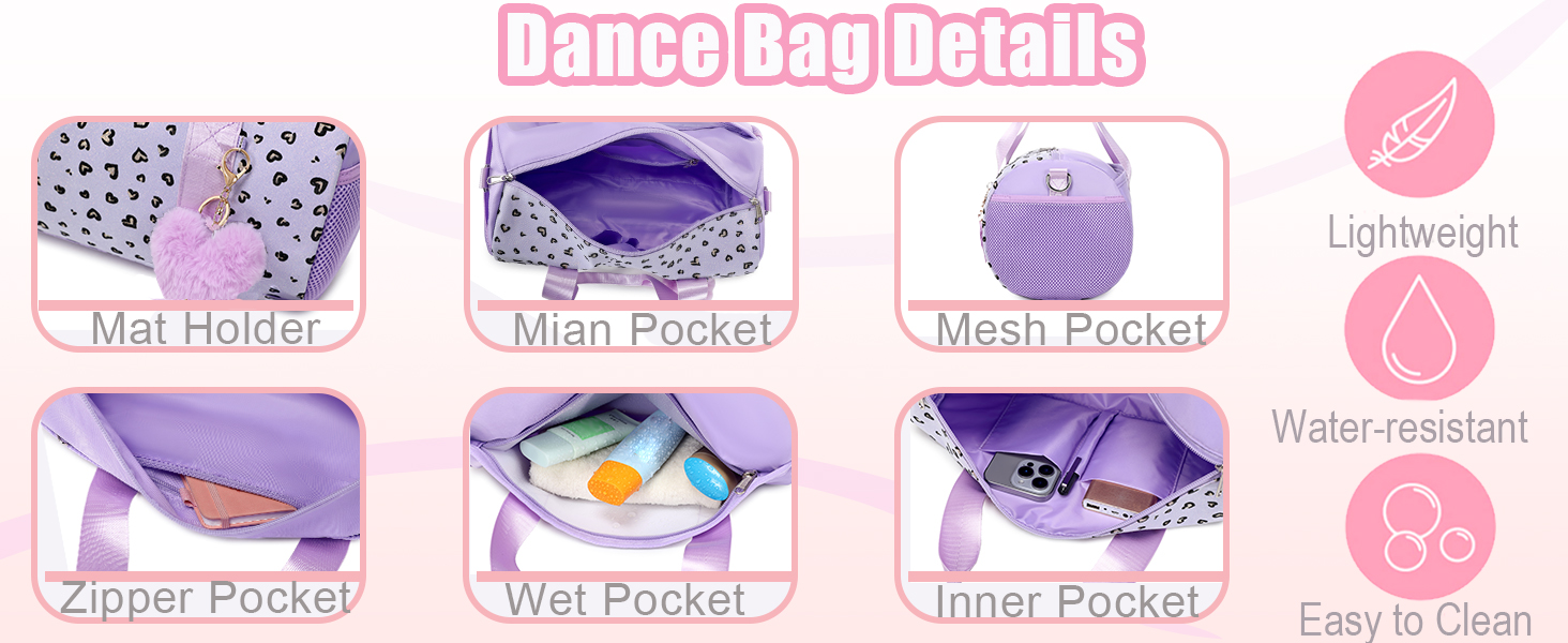 Сумка для балету для дівчаток, танцювальна сумка, дитяча сумка з дизайном полуниці, спортивна сумка для дівчаток, дитяча сумочка