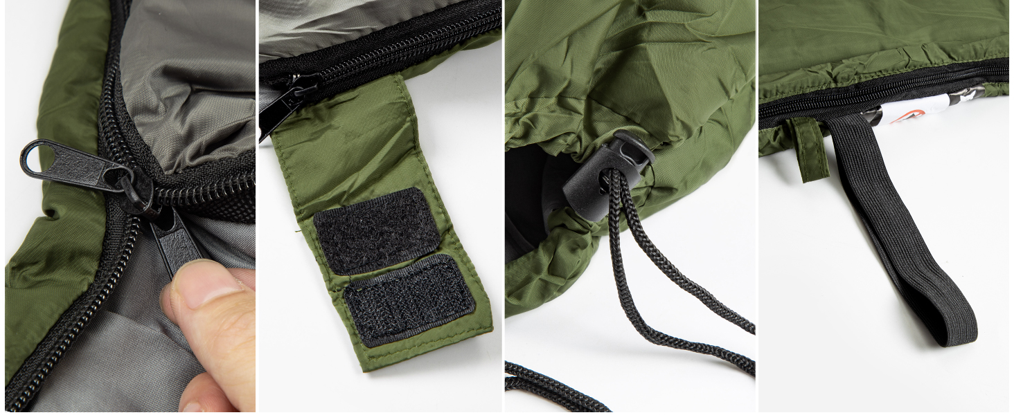 Спальний мішок Night Cat для дорослих, 3 сезони, 80x190 см, зелений