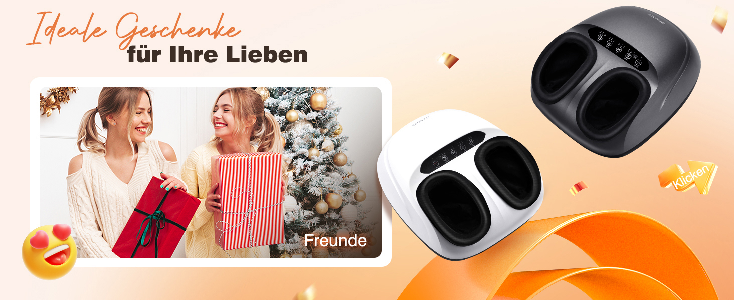 Масажер для ніг KNQZE Shiatsu з підігрівом, для фасціїту та зняття болю (сірий)