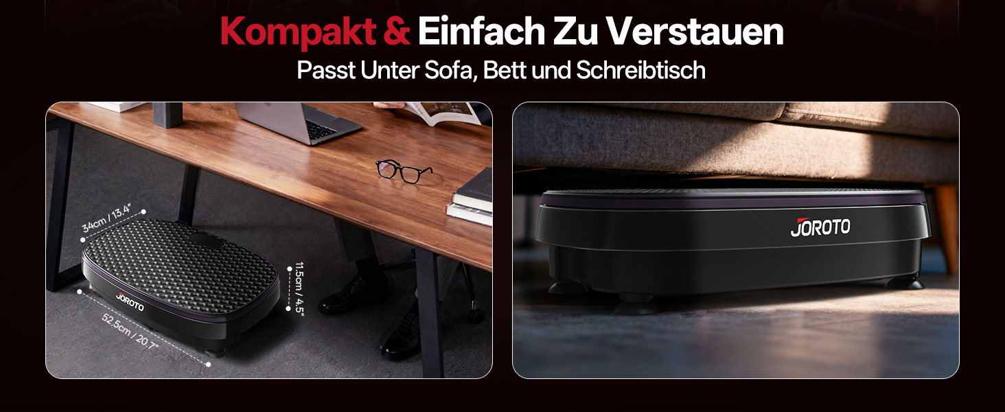 Віброплатформа JOROTO JV50/JV60 з 3 моторами, 4D вібрація, Bluetooth, LED-підсвітка для дому, до 158 кг, 10 режимів та 120 рівнів