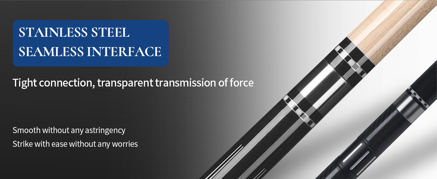 Більярдний кий Kmise Professional – 19, 20, 21 oz, з канадського клена, низька бія, карбоновий телескопічний подовжувач, для дорослих, 20 oz (566g), чорний