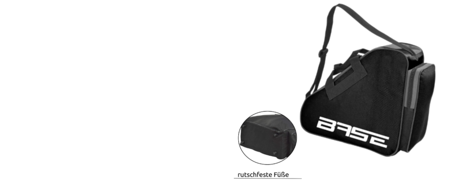 Сумка для ковзанів BASE Skatebag: містка, з ручками та регульованим ременем, зелено-чорна