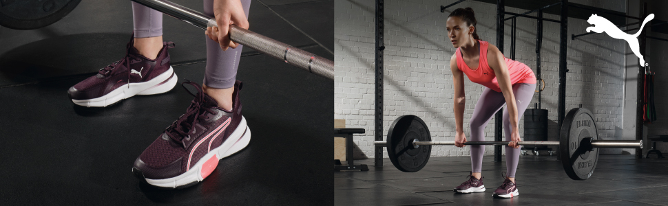 Жіночі кросівки PUMA Accelerate Turbo W+ для залу, 37 EU, білий, червоний, рожевий кварц, альпійський сніг