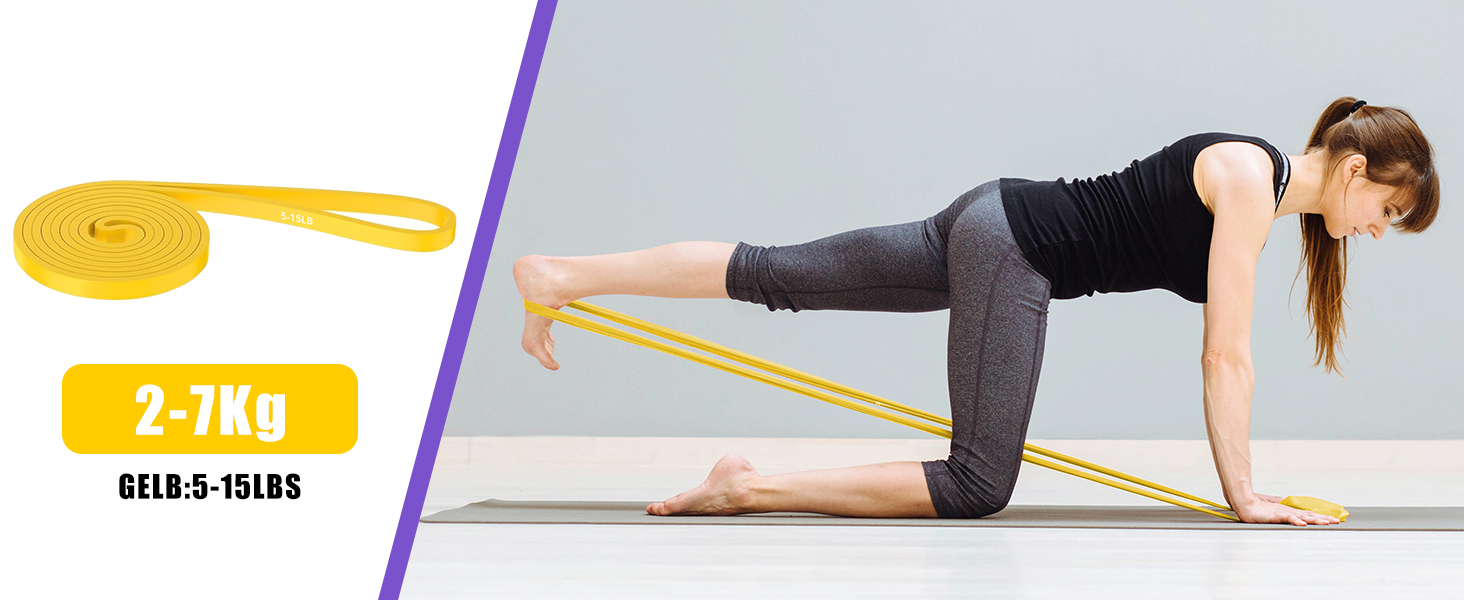 Набір еластичних стрічок для фітнесу з 4 рівнями опору, Resistance Bands Set з ручками, фіксатором для дверей, чохлом, сумкою та інструкцією. Ідеально для фітнесу, розтяжки та йоги.