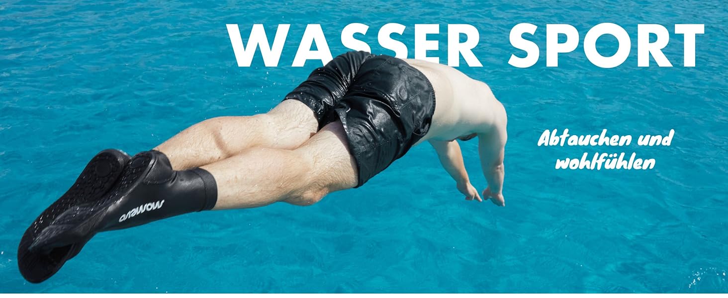 Водні шльопанці Splashies - Нековзкі дихаючі шльопанці з неопрену з міцною підошвою - Захист від гострих предметів для комфортного ходіння на пляжі - Унісекс, Чорний, 44/45 EU