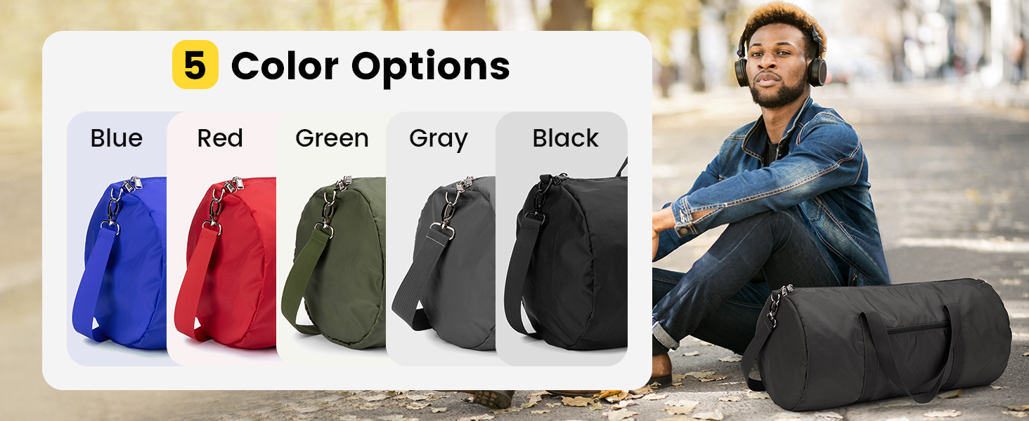 Спортивна сумка для подорожей Vorspack 28 дюймів, водонепроникна дорожня сумка-вікенд з внутрішньою кишенею для чоловіків та жінок, чорна