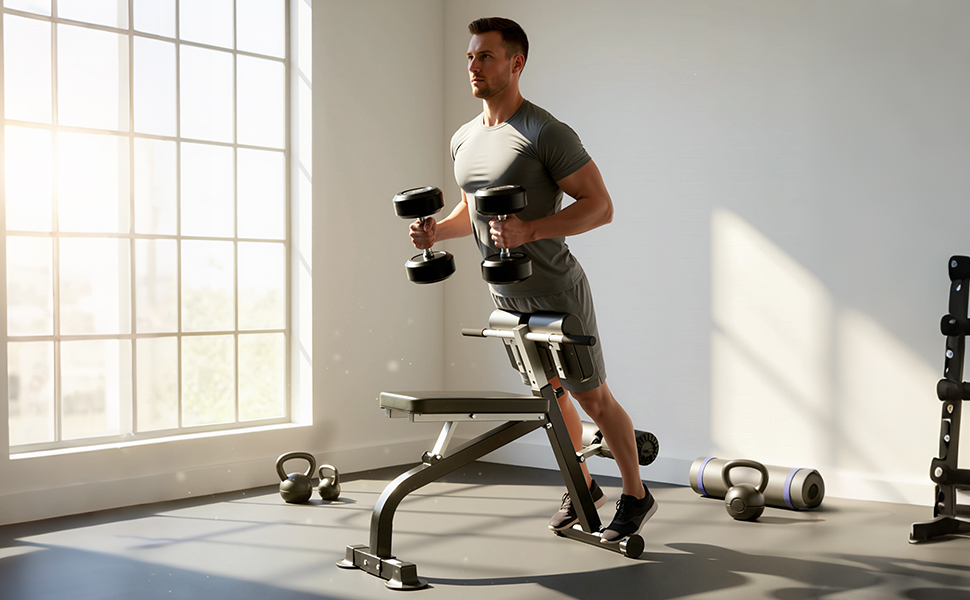 Спортивна лава SPORTNOW для тренувань вдома: складана, багатофункціональна, регульована, до 150 кг