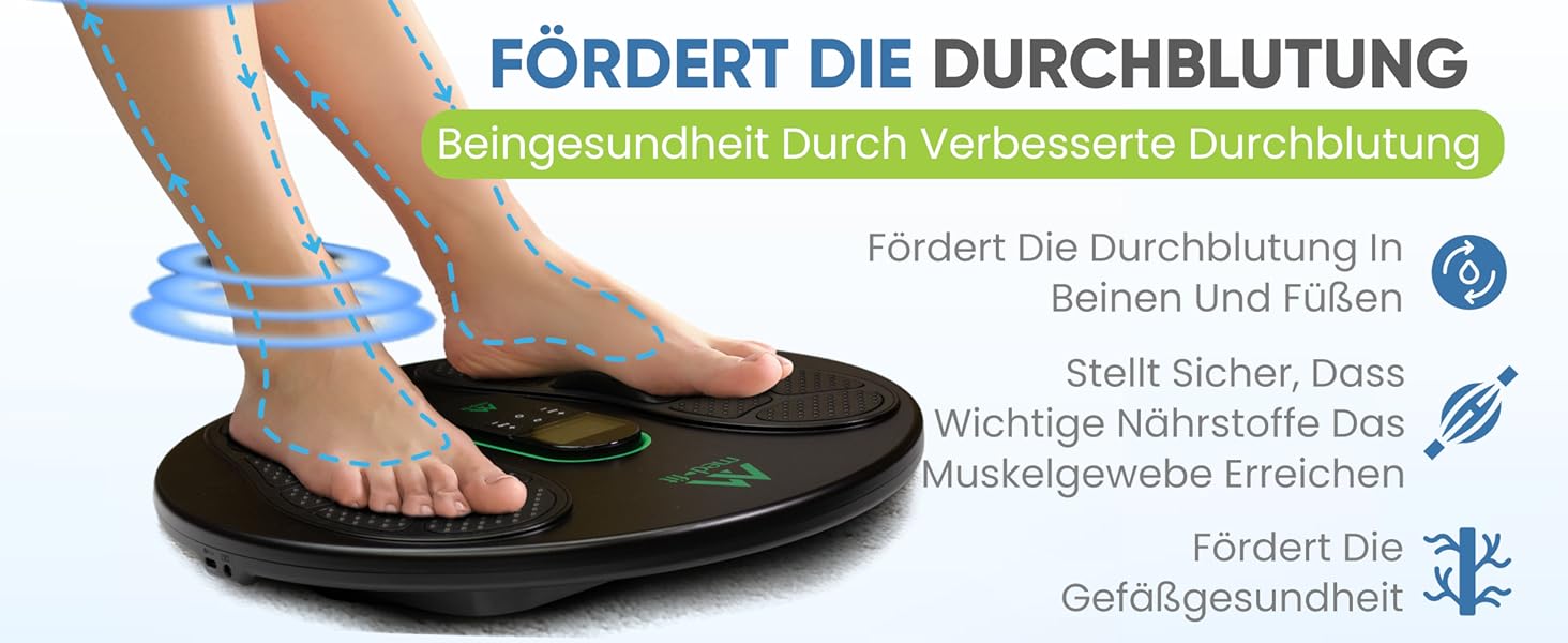 Масажер для ніг TENS та EMS Medi-Boost | Зменшує набряки, Plantarfasciitis, артрит, болі в ногах та спині | Медичний сертифікат