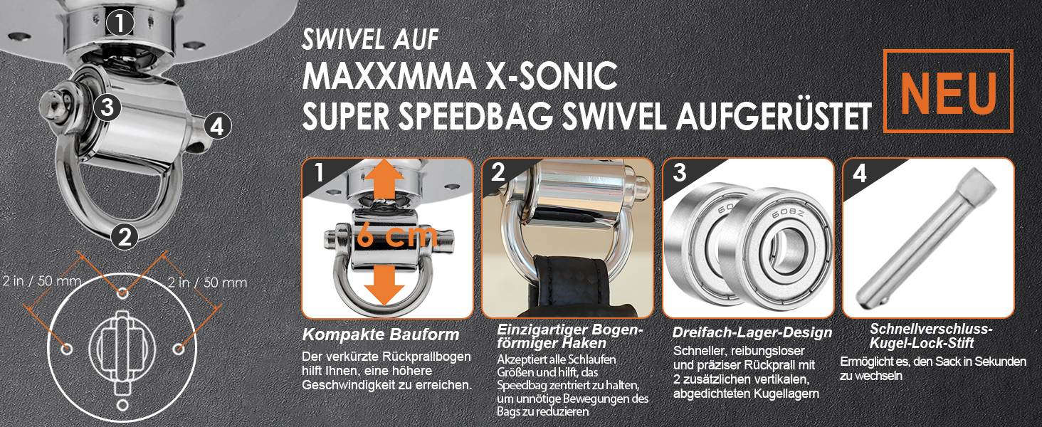 Платформа для Speed Bag MaxxMMA - міцна, регульована висота, для боксу та фітнесу