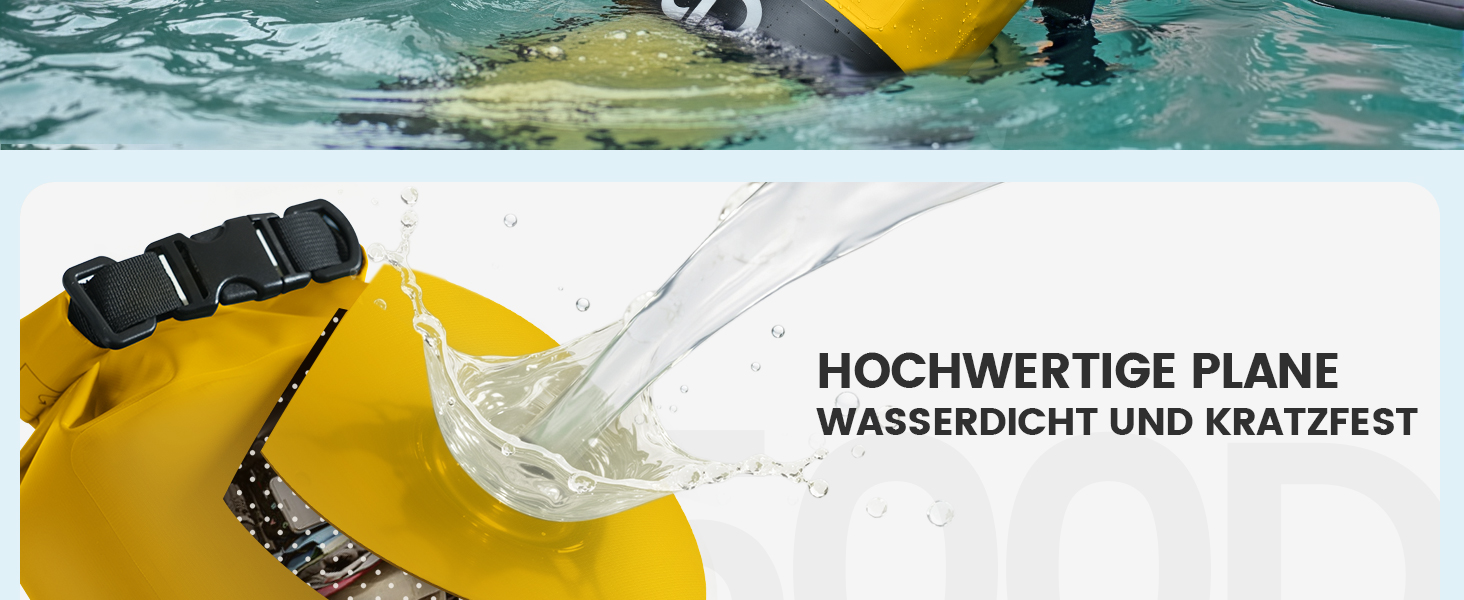 Водонепроникний рюкзак-сумка Lamicall Dry Bag 5/10/20/30/40L - міцний, стійкий до подряпин, для водного спорту, пляжу, подорожей