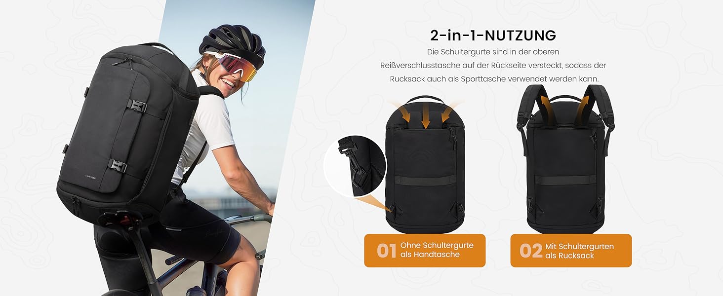 Спортивна сумка LOVEVOOK для чоловіків з відділенням для взуття, 65L, 52x45x28 см, Duffel Bag, для подорожей та спортзалу