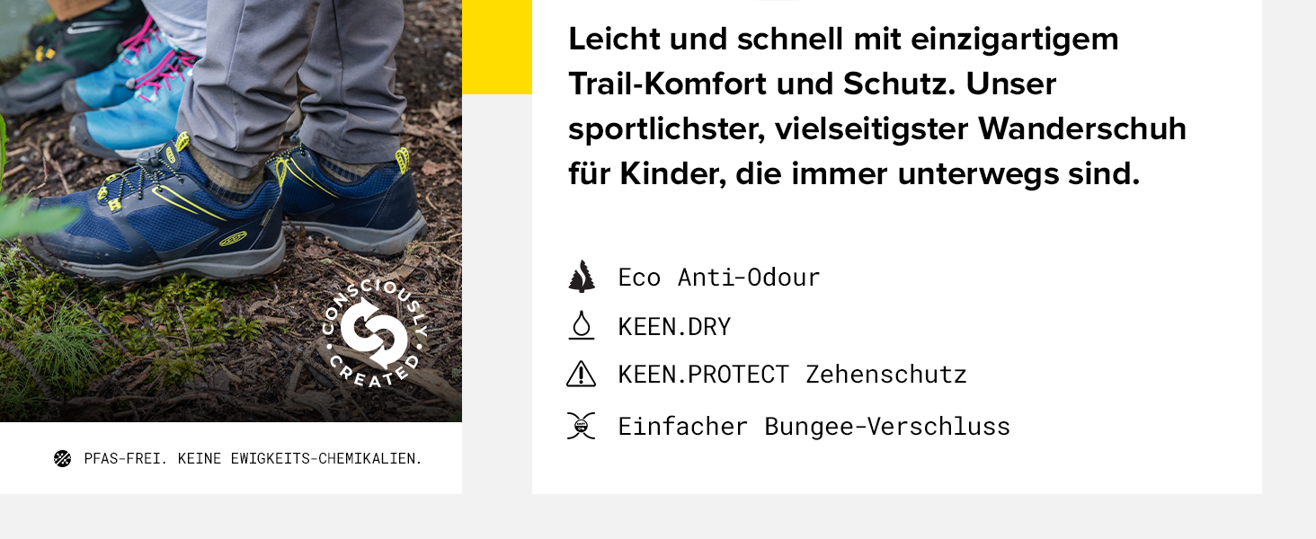 KEEN Wanduro Low Waterproof - Трекінгові черевики для дітей, Sky Captain Charisma 36 EU