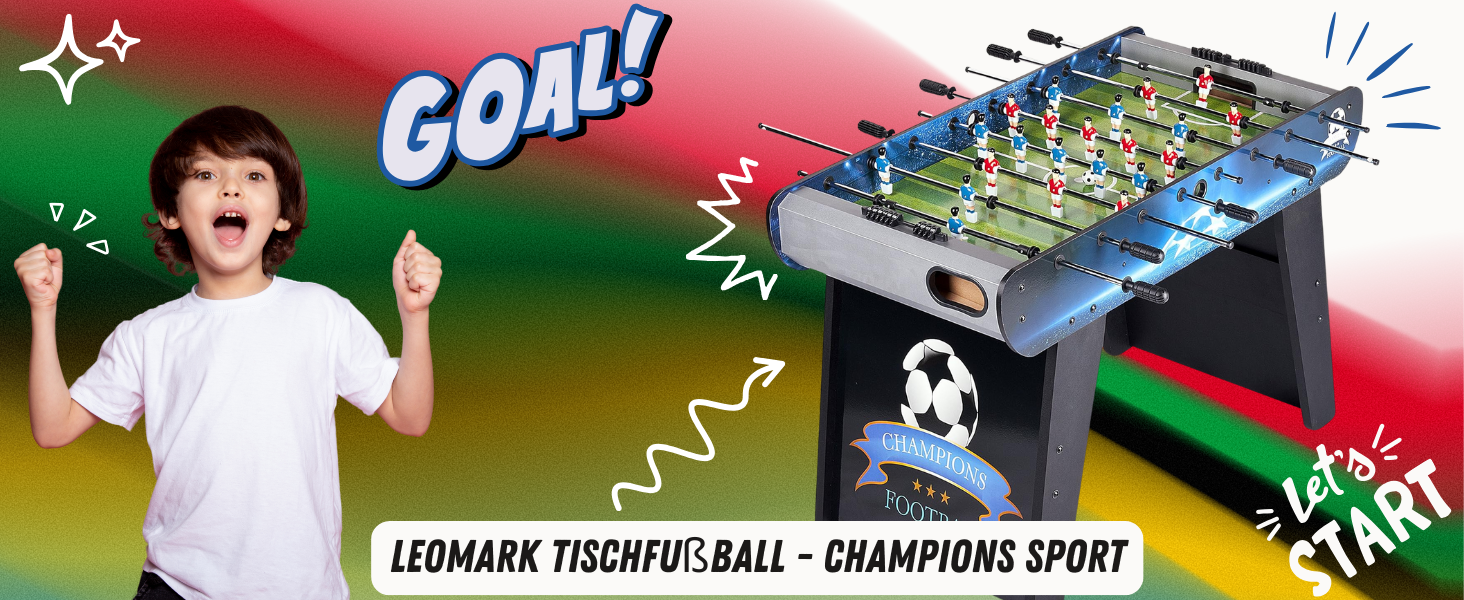 Leomark Multigame Ігровий стіл 4в1: Футбол, Білліард, Хокей, Теніс з аксесуарами для багатокористувацької гри