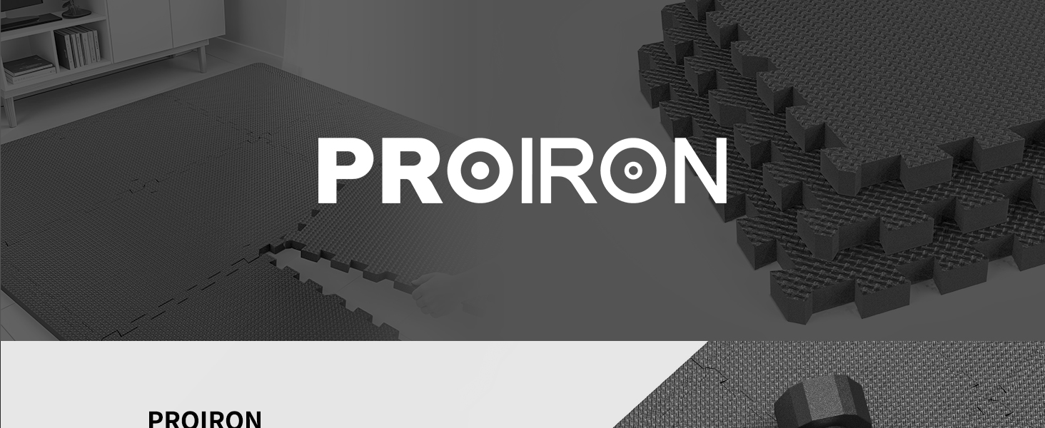 Захисний килимок PROIRON для фітнесу, товщина 1 см, 30x30 см, пазлова підлогова мат для тренажерів, спортзалу, тренувань, фітнесу