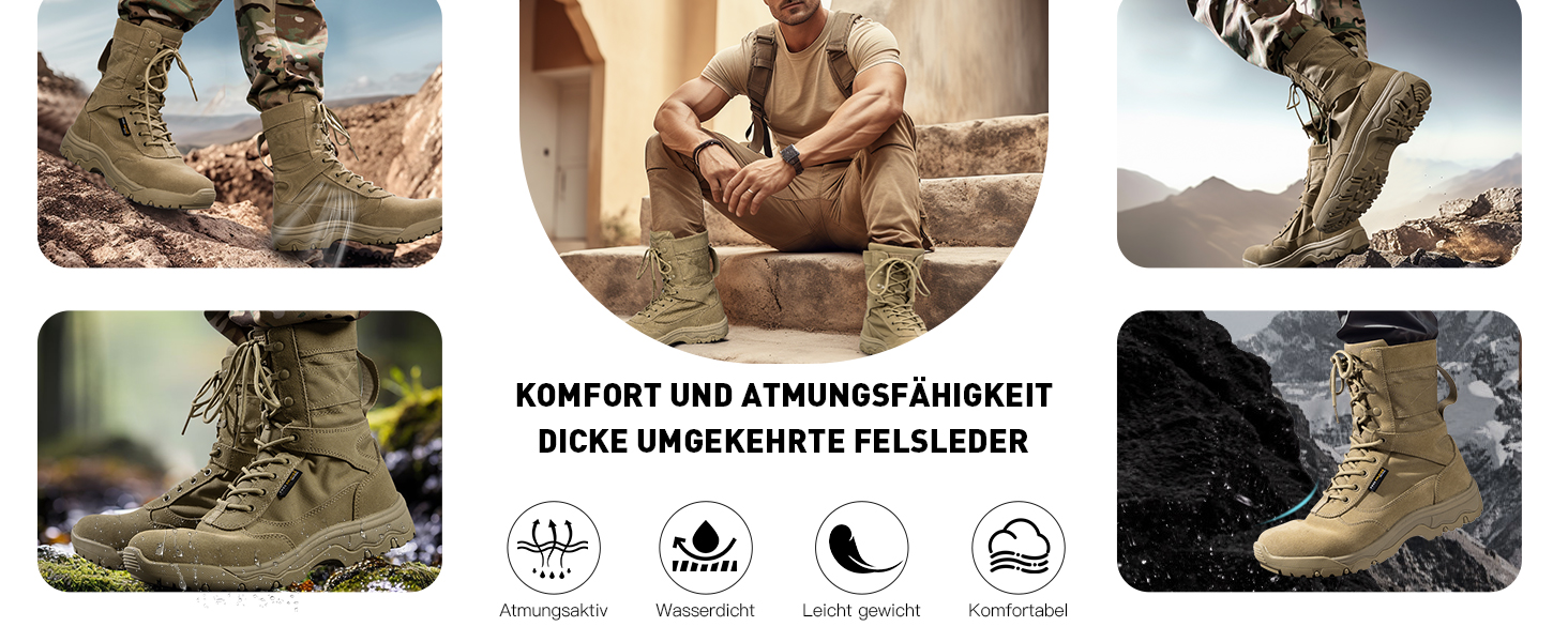 Черевики тактичні чоловічі FREE SOLDIER, пісочний колір, 41 EU