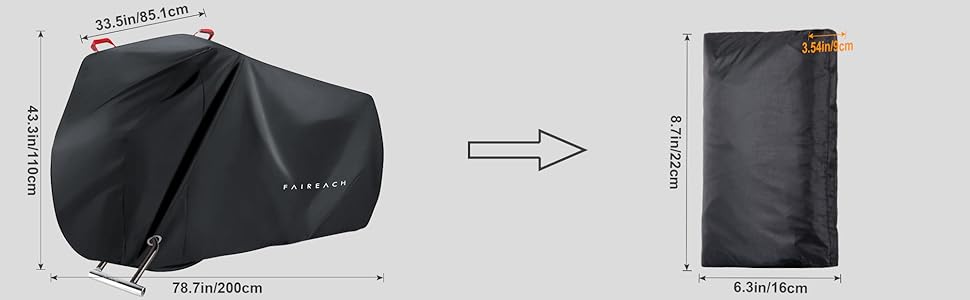 Водонепроникний захисний чохол для велосипеда та електровелосипеда на 2 велосипеди з отворами для замка – з сумкою для зберігання – чорний