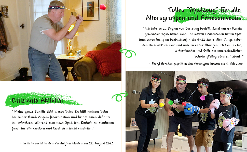 Набір м'ячів Box-Reflex TEKXYZ: 4 кольори, для реакції, швидкості та координації