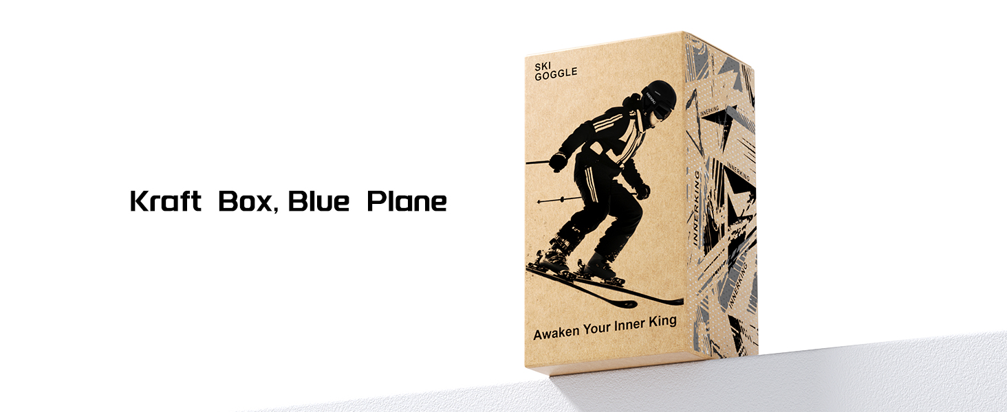 Окуляри для сноуборду та гірських лиж Innerking OTG, Anti-fog & UV400, з подвійним склом для корекції зору, чоловічі/жіночі/підліткові, чорний/срібний (VLT 11%)