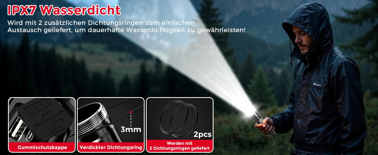 Тактичний ліхтарик Shadowhawk 500000 Lumen з LED, перезарядний, дальність до 1000м, 24г роботи (2 акумулятори), LCD-індикатор заряду, 10.0 Вт, для кемпінгу, туризму, активного відпочинку
