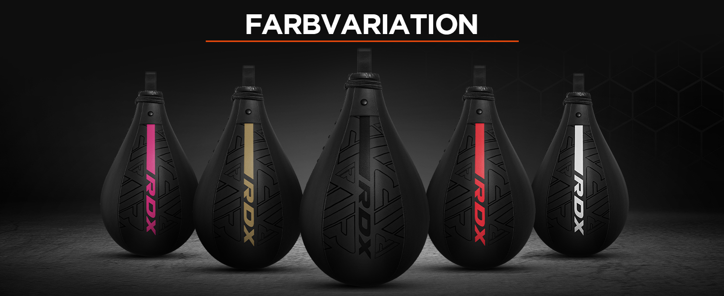 Набір для боксу RDX Boxbirne Maya Hide Leder: боксерська груша, Speedbag з кріпленням, червоний. Тренувальне обладнання для фітнесу та залу.