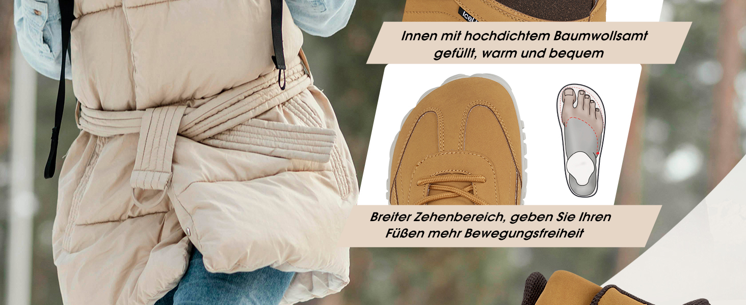 Зимові черевики IceUnicorn: теплі, з підкладкою, шкіряні, чорні (40 EU) для жінок та чоловіків