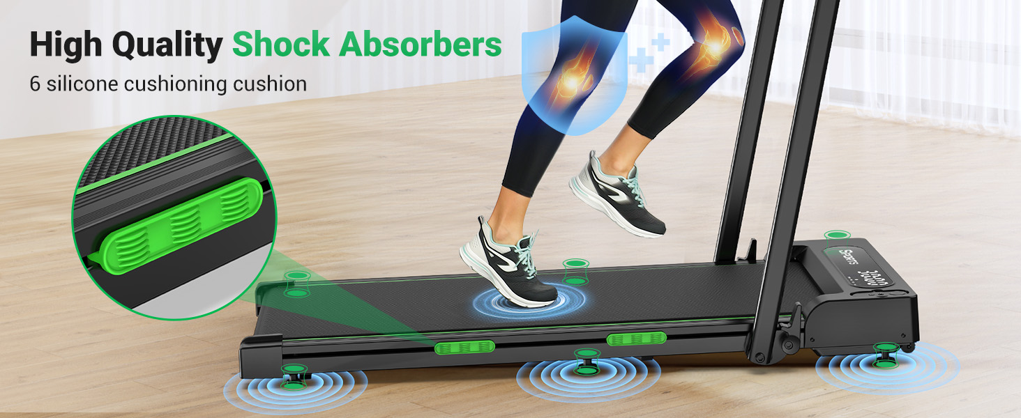 Бігова доріжка THERUN для дому, складний, з нахилом, 3 в 1 Walking Pad з 3 рівнями нахилу, 2.5PS, стіл-біговий тренажер з подвійною поверхнею для захисту колін, темно-зелений