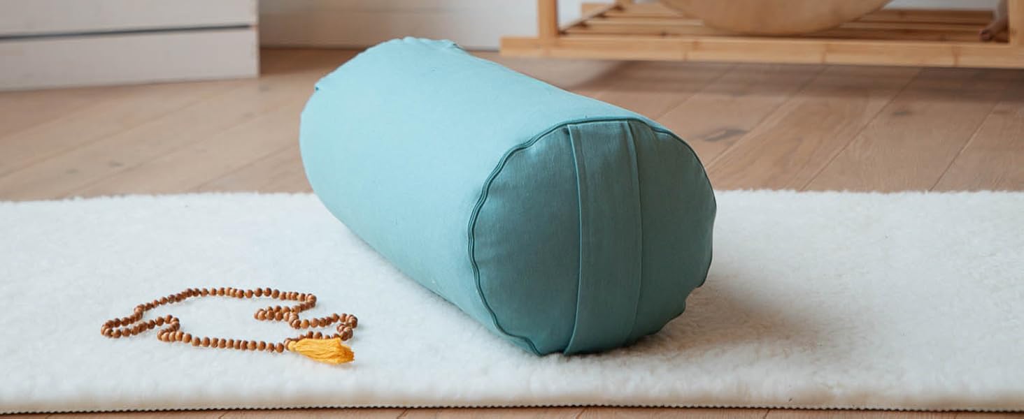 Подушка для медитації Bodhi Rondo ECO: Подушка для йоги з органічною наповнювачем з полби, бавовняний чохол, висота 20 см, баклажановий колір