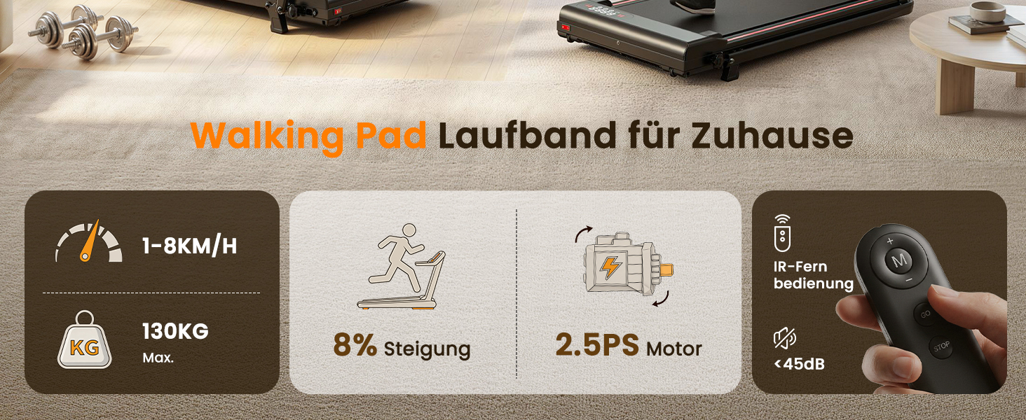 Складана бігова доріжка Dskeuzeew Walking Pad з регулюванням нахилу для дому, чорно-червона