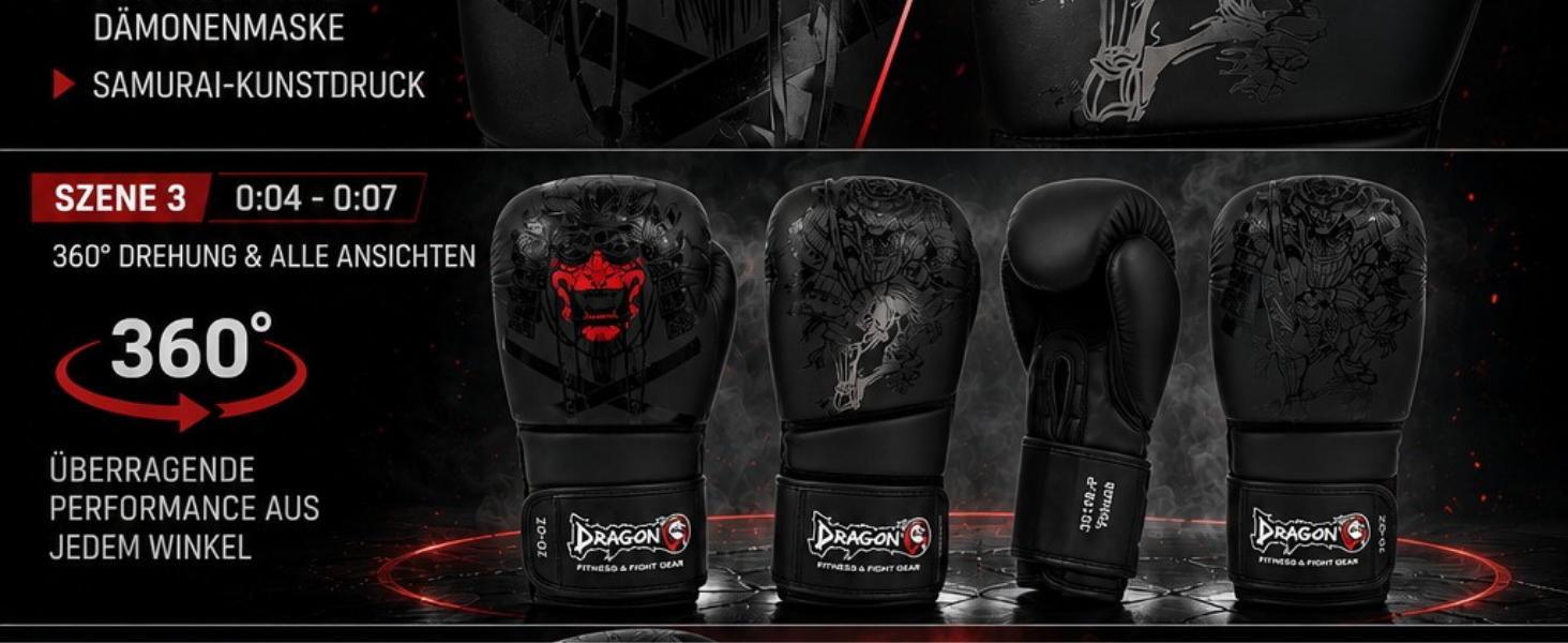 Боксерські рукавички Yakuza для Muay Thai, кікбоксингу та спарингу (16 Oz) з бинтами та капую, чорні — набір для тренувань 3 в 1