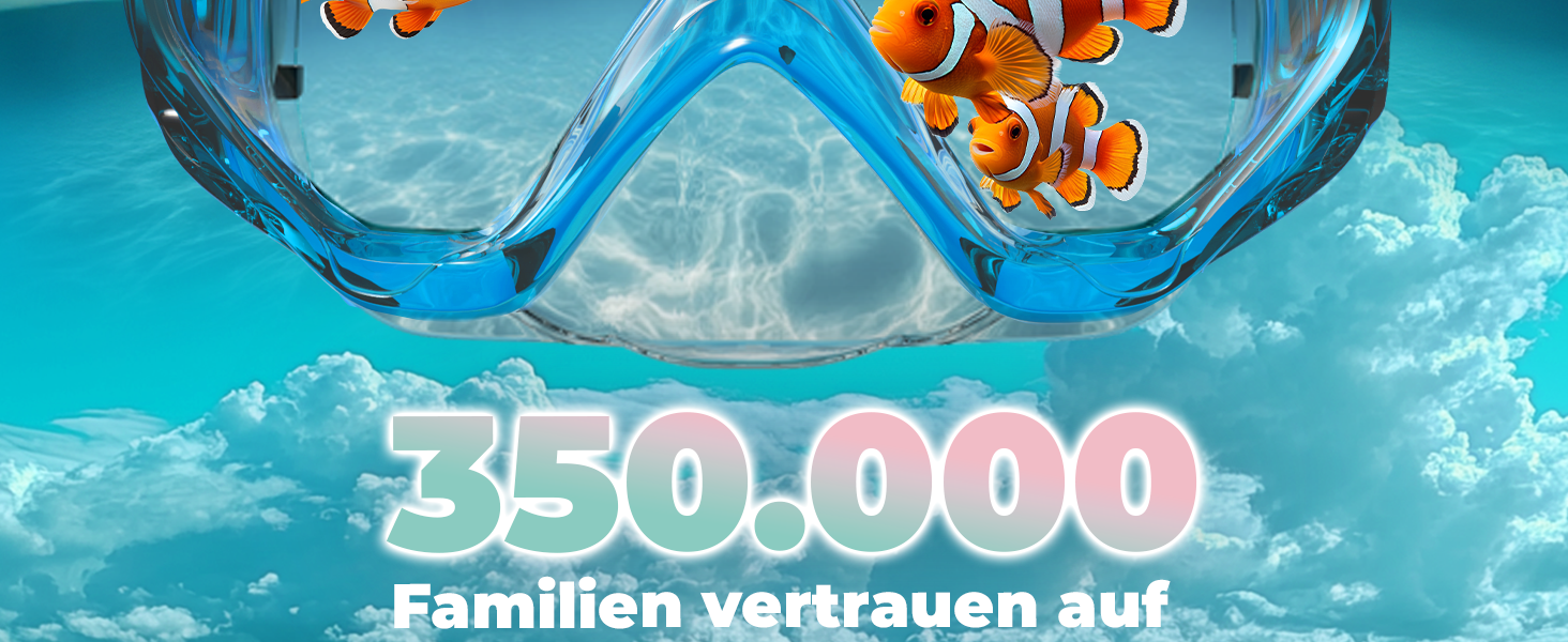 Набір для снорклінгу KIDVERSE для дітей 5-16 років: маска та трубка для плавання - блакитний колір