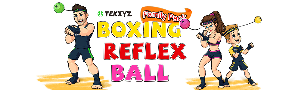 Набір м'ячів Box-Reflex TEKXYZ: 4 кольори, для реакції, швидкості та координації