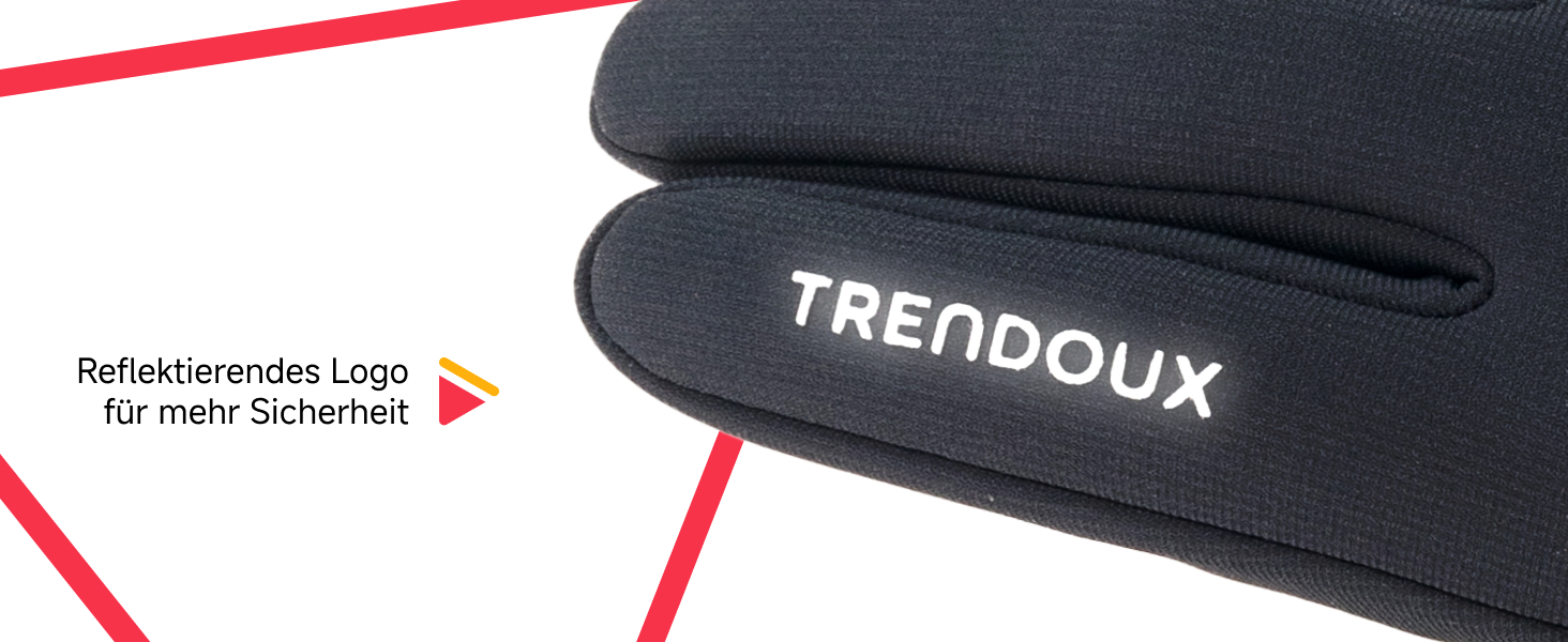 Терморукавички Trendoux для чоловіків та жінок, теплі велорукавички з флісовою підкладкою, сенсорні, водонепроникні, вітрозахисні, з антиковзанням, для бігу, їзди на велосипеді, водіння, чорні, XL