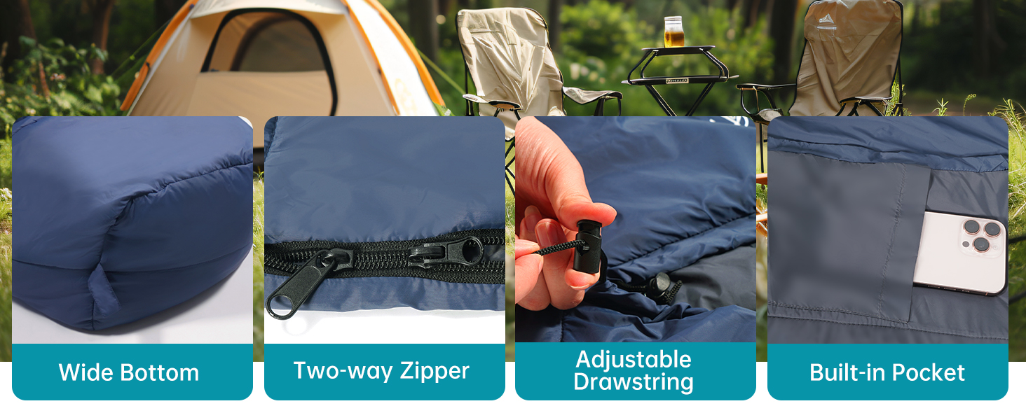 Спальний мішок Redcamp для дітей 175x65 см, мумієвидний, 3-сезонний, для кемпінгу та відпочинку на природі (рожевий/темно-синій)