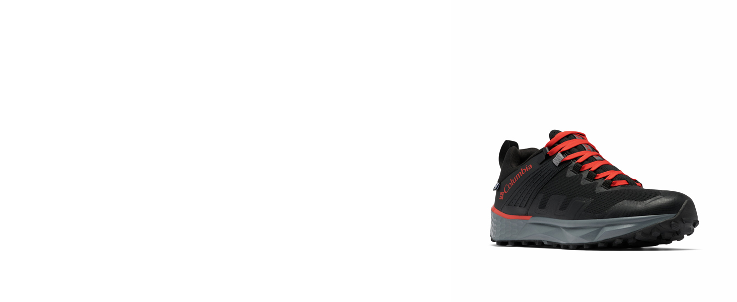 Чоловічі трекінгові черевики Columbia Facet 75 Outdry, 45 EU, чорний/вогняно-червоний