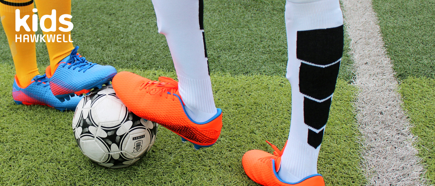 Дитячі футбольні бутси Hawkwell для твердого поля, чорно-зелені (30 EU, синьо-зелені)