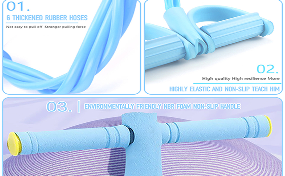 Еластичні фітнес-гумки для тренувань, набір 6 шт. (C)