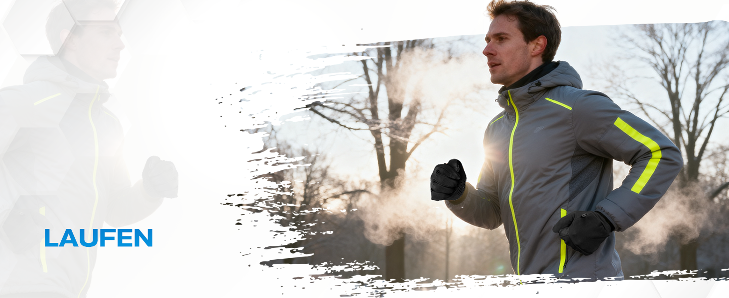 Зимові велосипедні рукавички, рукавички для бігу з сенсорним екраном та кріпленням від втрати – вітронепроникні спортивні рукавички для чоловіків та жінок для їзди на велосипеді, бігу та активного відпочинку